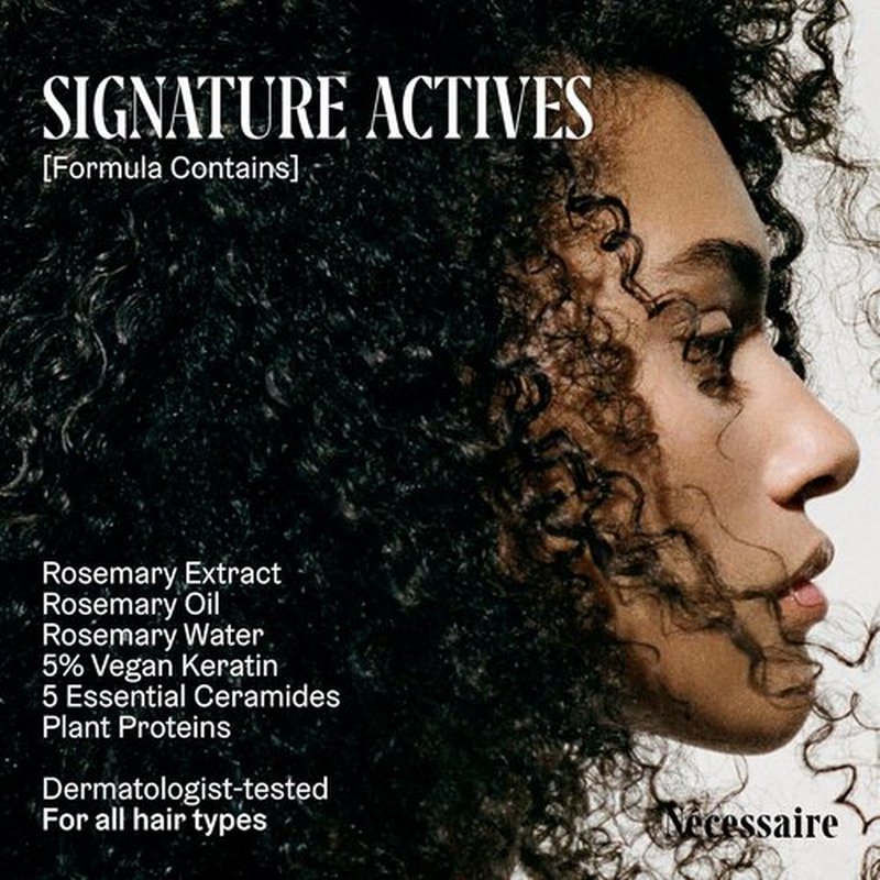Nécessaire Rosemary Leave-In Mask - Strengthening Keratin Hair Mask for All Hair Types | 60 ml / 2 oz