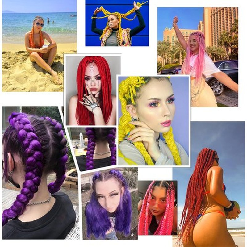 Braiding Hair Pre Stretched 26inch 3 Packs White Braiding hair Extensions Synthetic Crochet Braids, Hot Water Setting Professional Soft Yaki Texture. (26inch(3Packs),White#)