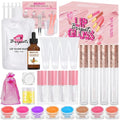 BRIPATI DIY Lip Gloss Making Kit, DIY Lip Glosses Set to Make Your Own Lip Stick, Fun Craft Makeup Lipglosses, All-Inclusive Moisturizing Handmade Lip Glaze Supplies Set for Beginner Women Girls