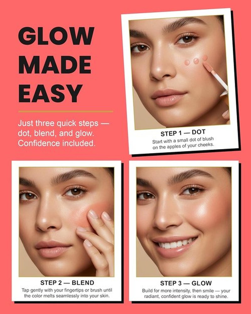 Konfident Liquid Blush - TikTok-Viral Natural Flush Cheek Color with Collagen & Glycerin for Radiant Glow - Vegan High-Pigment Makeup