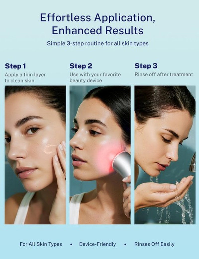 KARUNO 10oz Microcurrent Conductive Gel – Hydrating Gel with Hyaluronic Acid & Aloe Vera – Fragrance-Free, Paraben-Free, Non-Irritating – Safe for All Skin Types