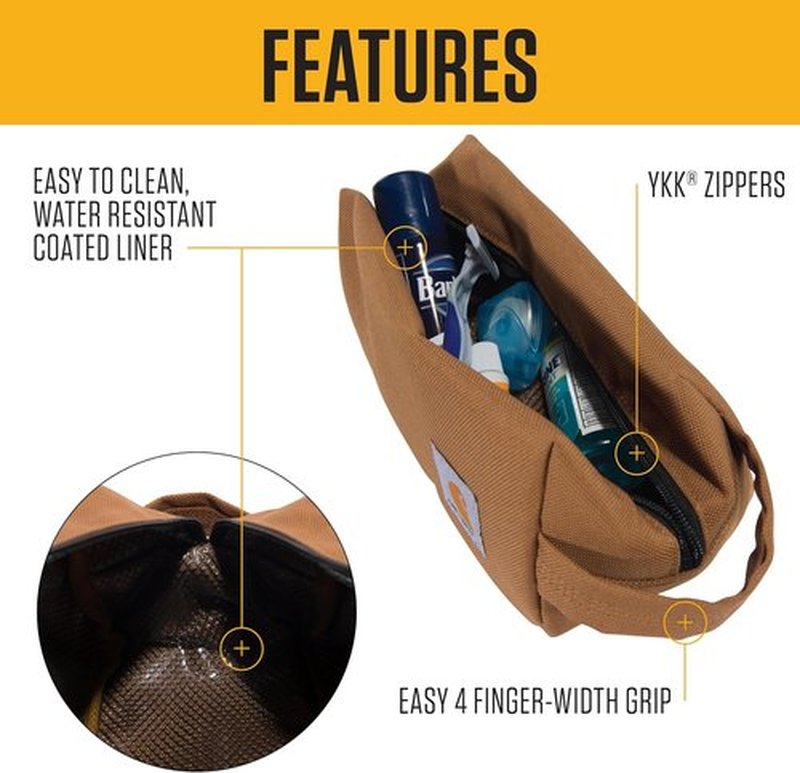 Carhartt Durable Travel Kit - Water-Resistant Toiletry Bag for Organized Essentials