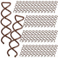 FANDAMEI 50PC Spiral Hair Pins Set, Spin Pins Spiral Bobby Pins for Girls, Women and Kids, Non-Scratch Round Clip & Bun Twist, Stylish Bun Bobby Pins, Premium Spin Pins for Hair, Brown