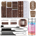 386Pcs Ballet Hair Styling Kit-Hair Wax Stick, 200 Elastic Ties, 50 Bobby Pins, 50 U-Pins, 10 Invisible Hair Bun Nets, 3 Combs&Brushes, 2 Loop Tools, Professional Dance Performance Kit w/Storage Box