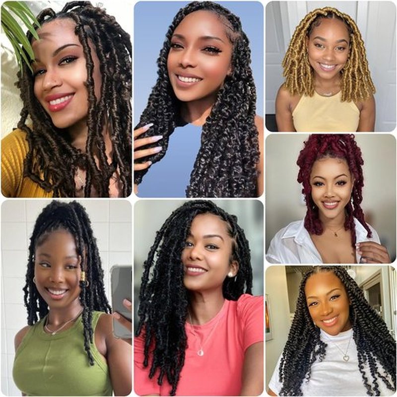 Marley Afro Cuban Twist Hair, 12 Inch, Black & Gray, Passion Twist, Crochet, Kinky Twist for Braiding and Soft Locs, Faux Locs (6 Packs)