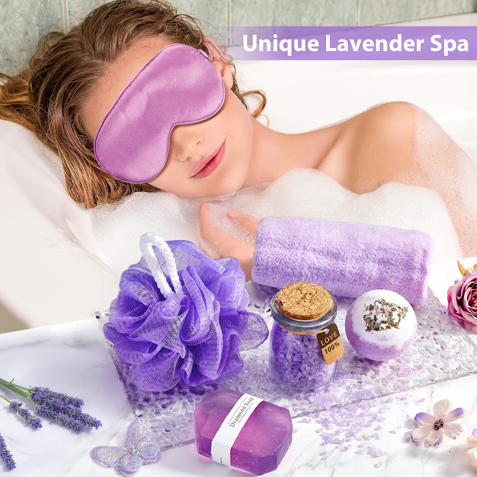 Advent Calendar 2025-12 Days of Christmas Advent Calendar for Women, Mom, Wife, Girlfriend, Sister, Her - Unique Lavender Spa Gifts Basket Set Includes Coffee Mugs, Scented Candle, Bath Salt, Soap