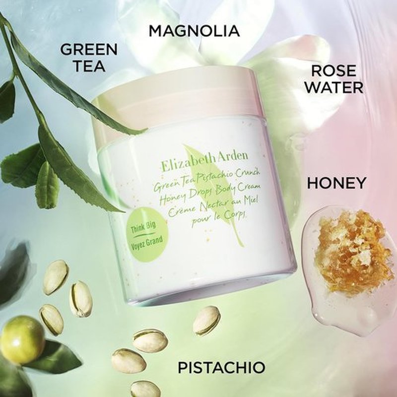 Elizabeth Arden Green Tea Body Cream - Pistachio Crunch Honey Drops Moisturizer for Dry Skin | 16.9 oz