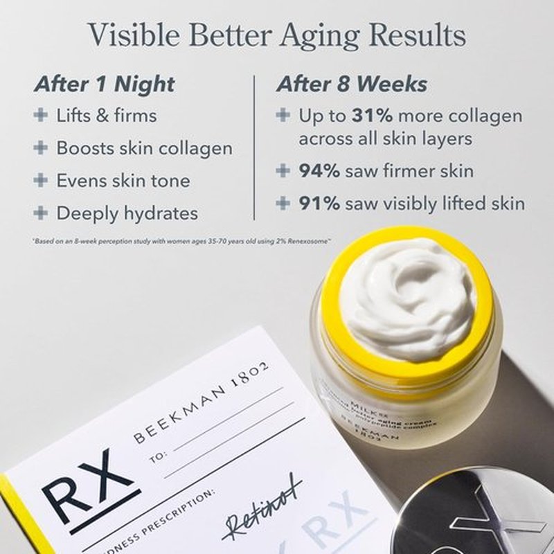 Beekman 1802 Collagen Moisturizer - Advanced Better Aging Face Cream with Goat Milk Exosomes, 0.51 fl oz