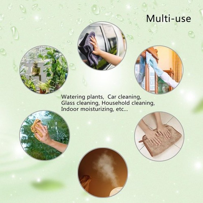 Plant Mister Glass Spray Bottle - 13oz Reusable Green with Adjustable Nozzle for Indoor Plants & Gardening