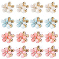 QIUTIMIY Small Flower Hair Clips for Women 16PCS Colourful Mini Crystal Flower Claw Clips for Thin/Thick Curly Hair Non Slip Bangs Pins(16PCS-Style 6)