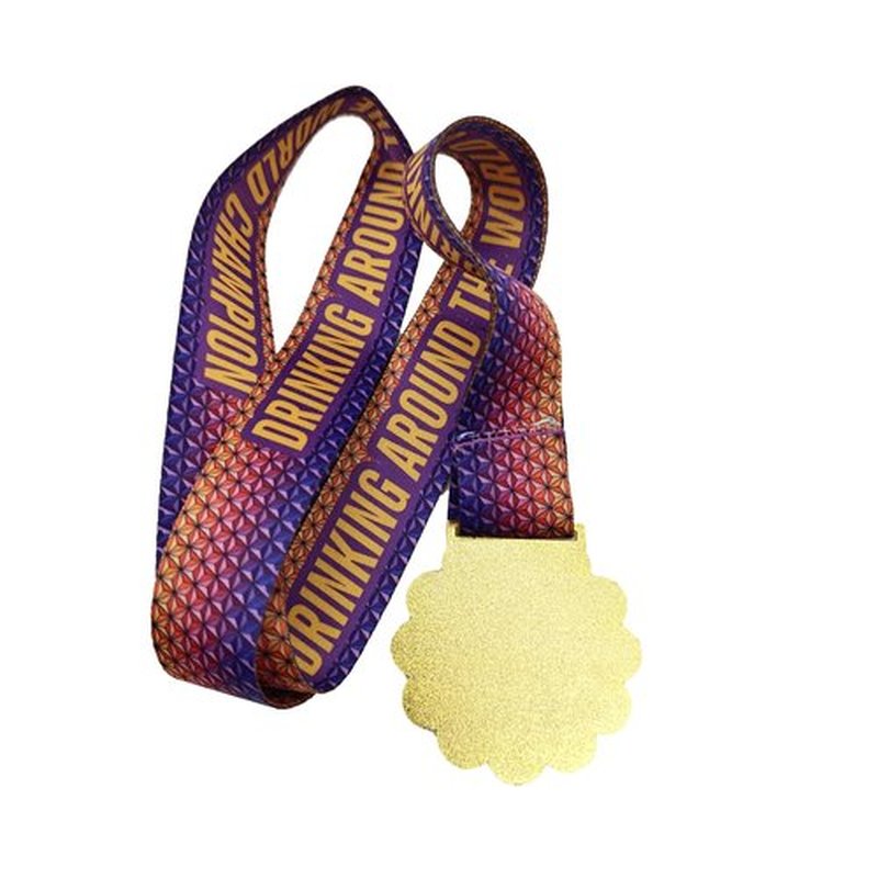 Drinking Around the World Challenge Medal with Tattoos – Celebrate Your Global Epcot Adventure in Style!
