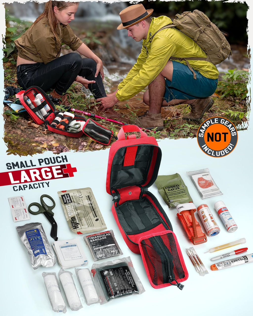 LIVANS 1000D First Aid Bag Empty Medical Ifak Pouch Molle EMT Pouches Rip-Away Tactical Military Trauma Emergency Medic Bag