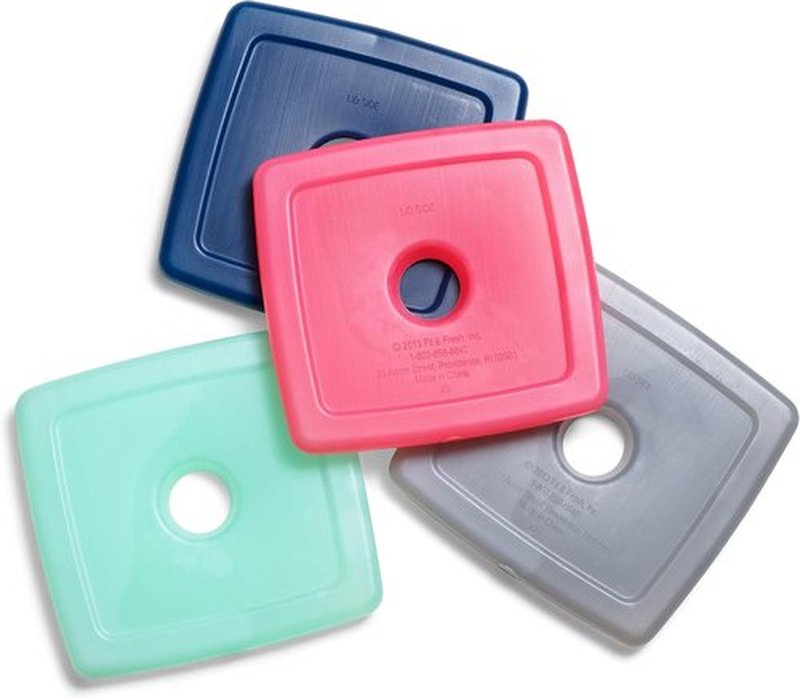 Fit & Fresh Cool Coolers - 4 Pack Slim Ice Packs | Quick Freeze, Space-Saving Design for Lunch Boxes