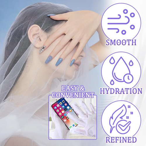 Hand Mask Moisturizing Gloves 6 Pack,Hydrating Hand Mask for Women,Soft Gloves for Dry Cracked Skin