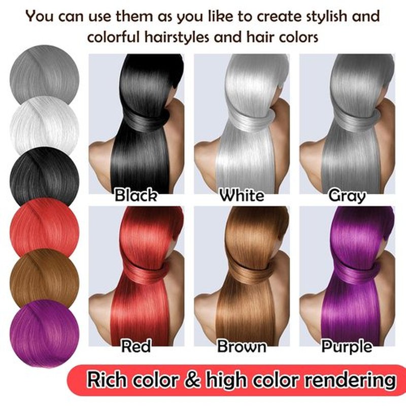 Skiennix Temporary Hair Color Wax - Instant Hair Dye for Festivals & Parties | 6 Vibrant Colors