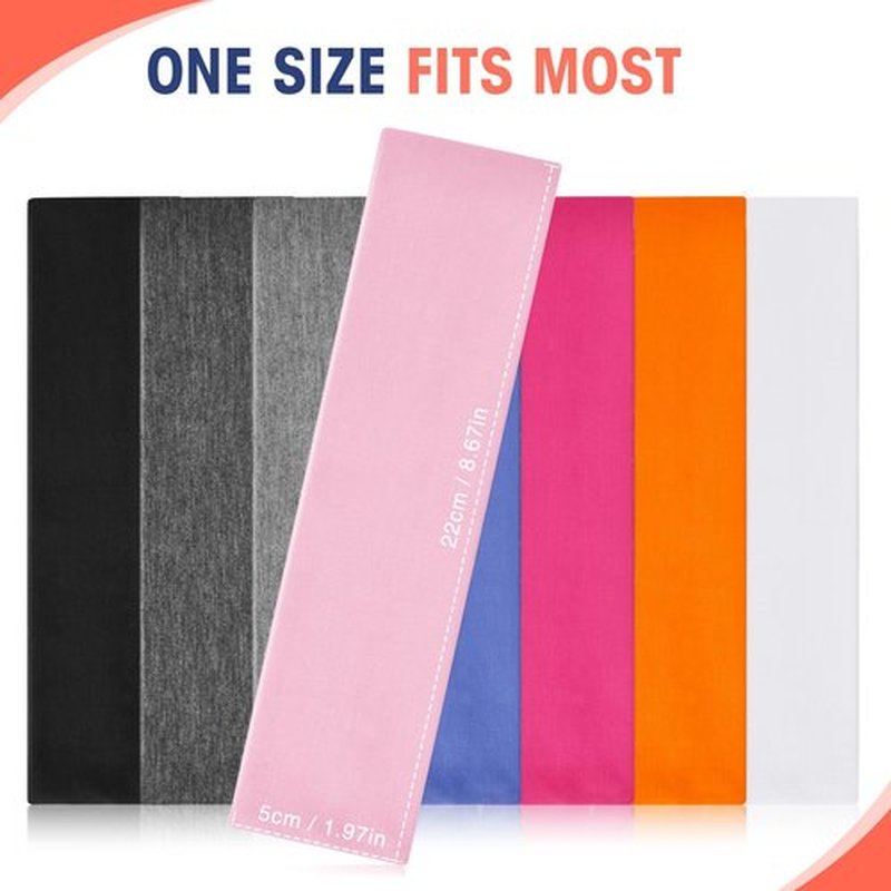 Hotop 20 Pcs Sport Stretchy Headbands for Girls Women Non Slip Soft Fabric Elastic Headband Bulk for Yoga DIY Team Gifts(Pink)