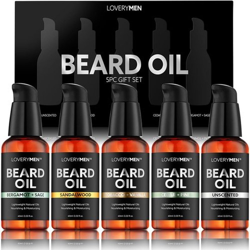Skiennix Deluxe Beard Oil - Natural Grooming Kit with Argan & Jojoba Oil | Sandalwood & Tobacco Vanilla Fragrance
