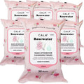 CALA Makeup Remover Cleansing Tissues: RoseWater (30 Sheets) - Gentle, Hydrating, and Effective Makeup Removal for All Skin Types (180 count, Pack of 6)