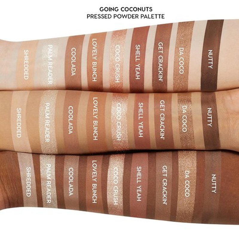 ColourPop Going Coconuts Eyeshadow Palette - Cool-Toned Neutrals with Ultra-Velvety Finish | High-Pigment, Long-Wearing (0.3 oz)