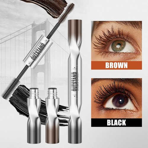 Skiennix Women's Tubing Mascara - 2-in-1 Black & Brown, Volumizing, Waterproof, Hypoallergenic