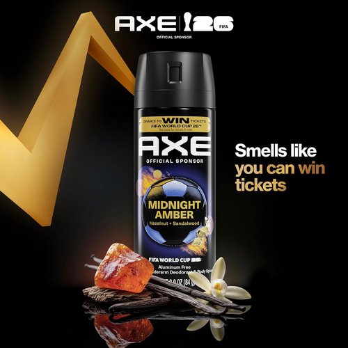 AXE Fine Fragrance Body Spray - Midnight Amber, 72-Hour Freshness, Aluminum-Free, 2.9 oz