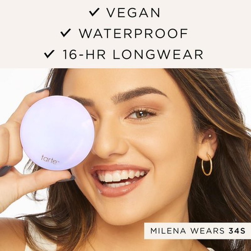 tarte face tape pressed powder – Medium-Coverage Waterproof Powder, Hyaluronic Acid & Peptides to Smooth & Set Makeup, Lightweight, Vegan & Cruelty-Free, full size, 22N light neutral