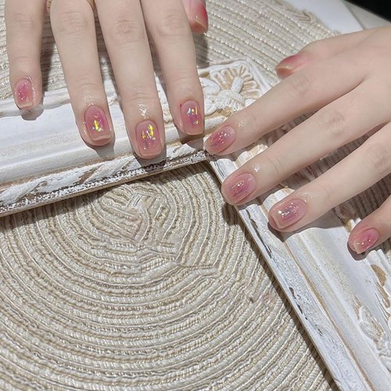 SILPECWEE 12 Boxes Glass Nail Foil Cellophane Aurora Nail Art Foil Sheets Glass Paper Laser Nail Stickers Iridescent Nail Designs Stickers Holographic Nail Film 3D Nail Decoration