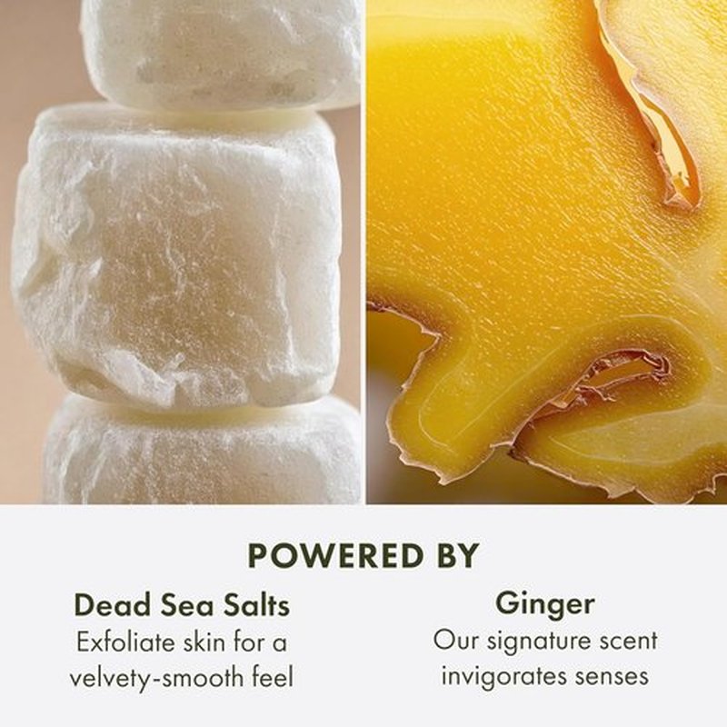 Origins Ginger Smoothing Body Scrub - Smooths & Softens Skin with Ginger & Dead Sea Salts | 21.2 Ounce