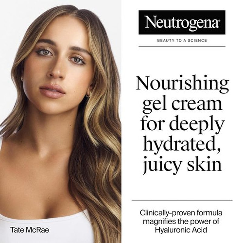 Neutrogena Hydro Boost Gel Cream - 48 Hr Hydration Face Moisturizer with Hyaluronic Acid | 1.7 oz + Trial Size Cleanser 0.5 fl oz