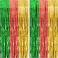 Skiennix Hawaii Backdrop | 2-Pack Tinsel Curtain Decorations for Summer Parties & Events