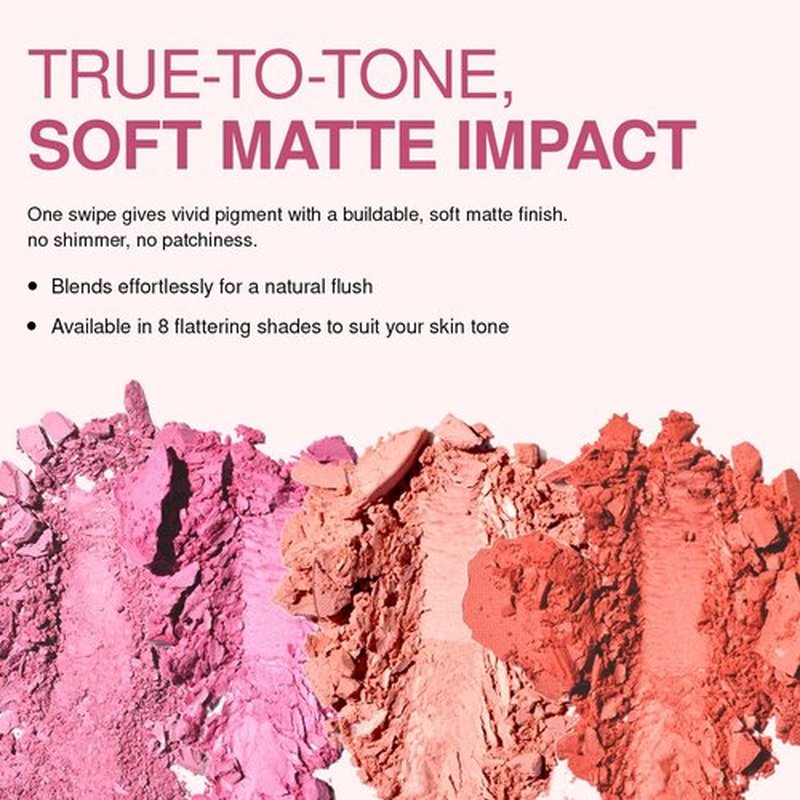 Palladio Matte Blush - Berry Pink Shade for a Flawless, Natural Glow | Long-Lasting Formula