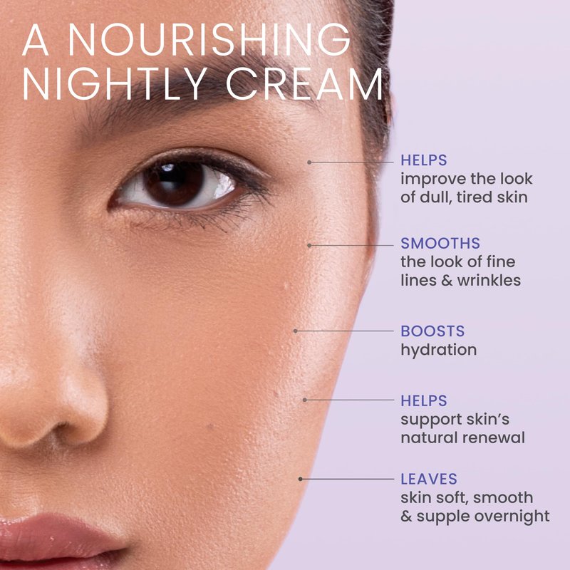 Himalaya Revitalizing Night Cream for Dry & Aging Skin, Daily Deep Moisturizing Overnight Care, Helps Restore Softness & Smoothness, For All Skin Types, 1.69 oz
