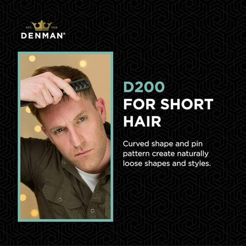 Jack Dean by Denman D200 Flexible Vent Brush - Ideal Styling Tool for All Hair Types (Black)