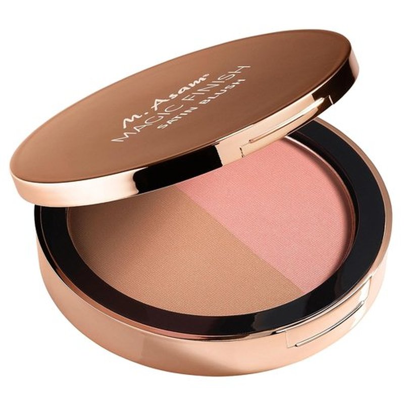 M. Asam Magic Finish Satin Blush - Dark Honey & Nude Flush (0.14 Oz) | Radiant Make-Up Powder With Hyaluronic Acid