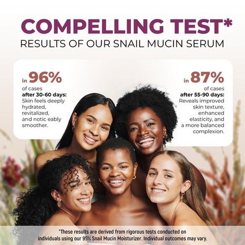 Caresilk Snail Mucin Serum - Face Hydrating Essence - Hyaluronic, Collagen, Royal Jelly - Advanced 95% Snail Peptide Moisturizer, Barrier Serum - 100 ml