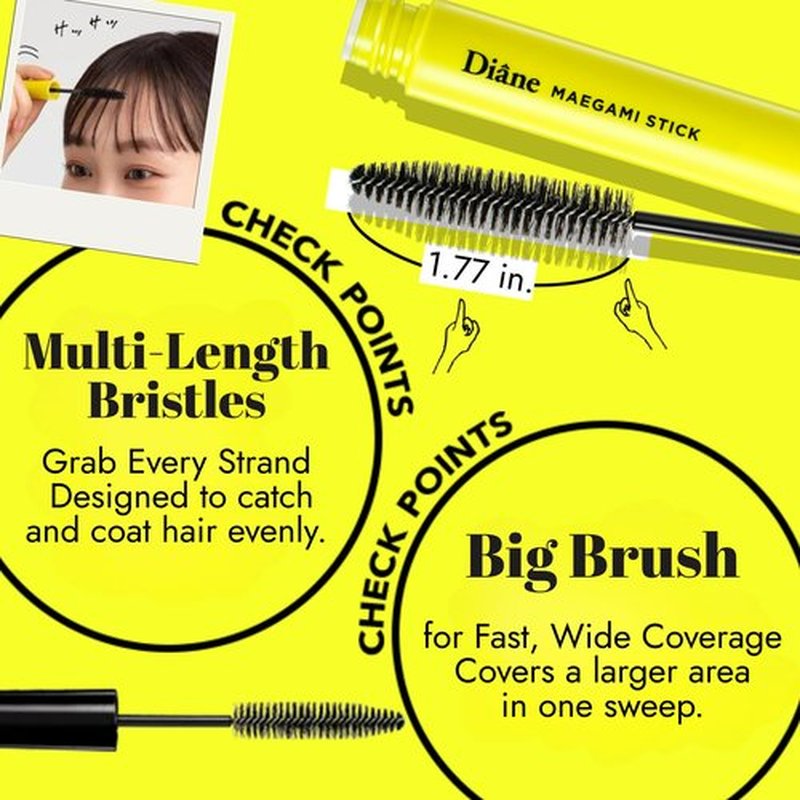 Moist Diane Perfect Beauty Hair Wax Stick for Women, Hair Gel Stick Tamed Hair, Hair Mascara for Flyaways, Not-Greasy Hair Finishing Stick, Portable Maegami Stick with Natural Ingredients from Japan