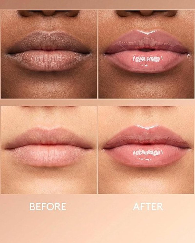 Skiennix Vegan Collagen Lip Glaze Balm - Pink Muse Silky Sheer Gloss for Hydrating Shine | Full-Size Tinted Hydration