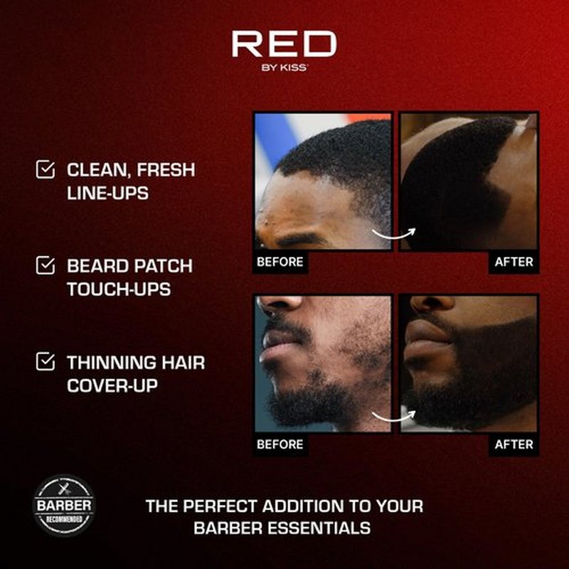 RED by Kiss Tintation Temporary Hair Color Spray, Extra Large Size, Instant Gray Root Cover Up, Water-Resistant, Smudge-Proof, Hairline & Barber Touch-Up, Quick Dry (Black, 11.5 OZ)