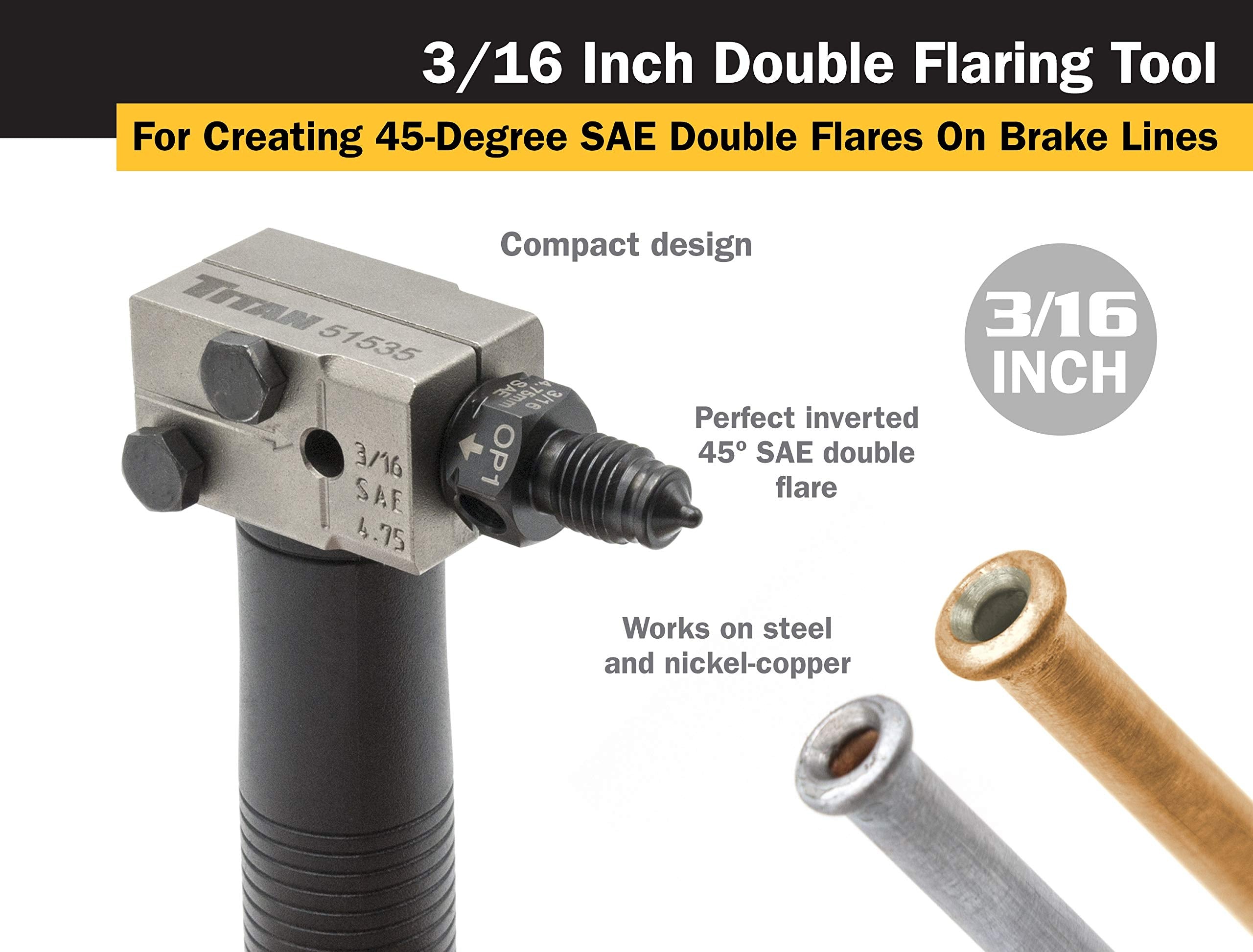 Titan 51535 3/16-Inch Double Flaring Tool