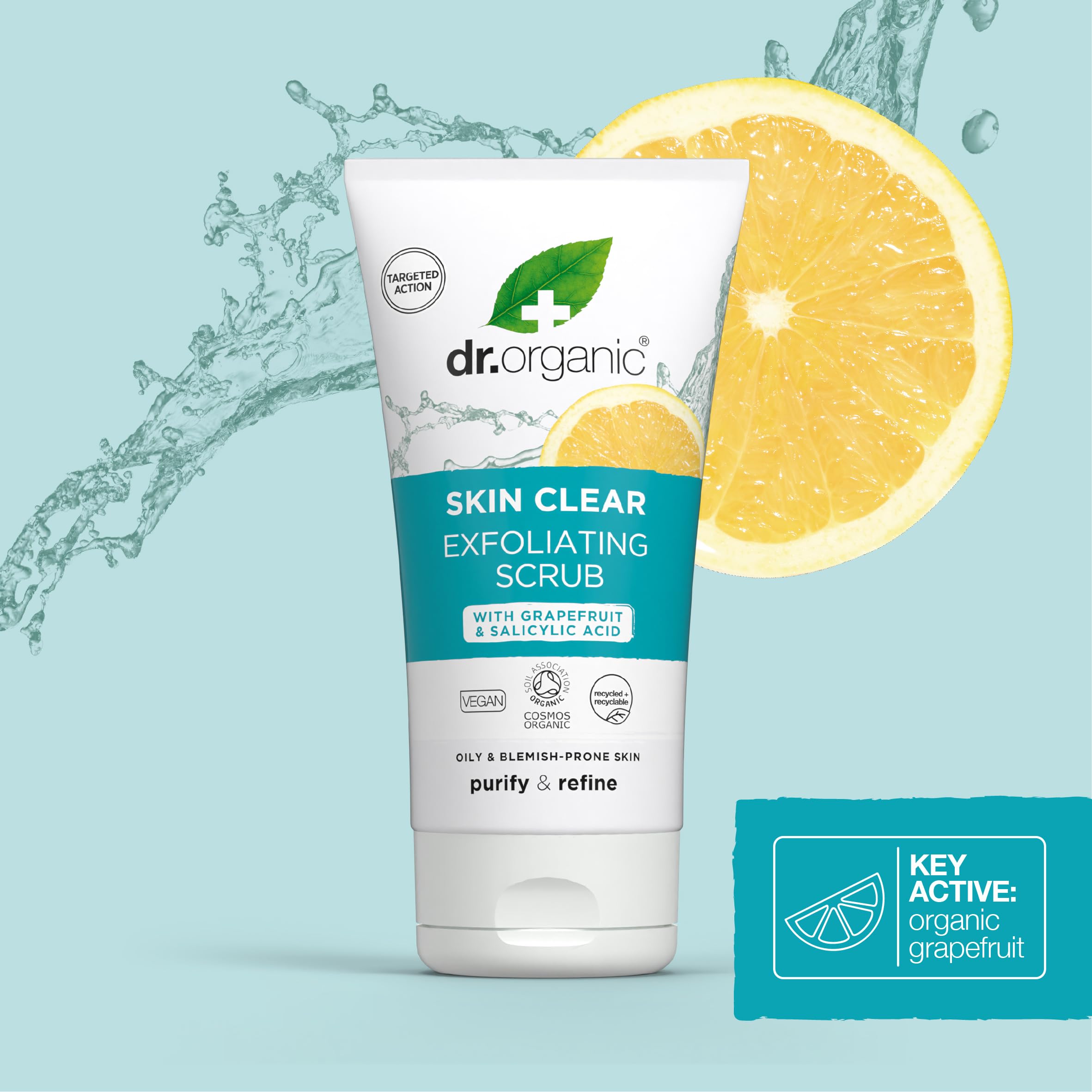 Dr Organic SkinClear Exfoliating Face Scrub 150ml