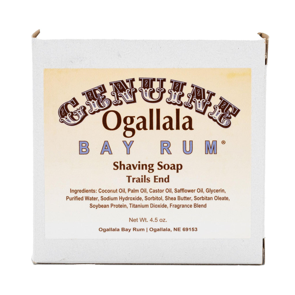 Ogallala Bay Rum | Men's Luxury Shaving Soap | 4.5 oz Bar | Old Fashioned Bay Rum Inspired | Trails End Scent