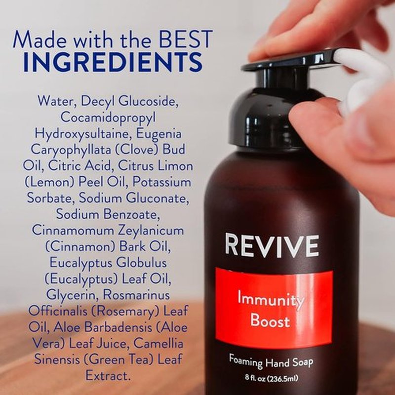 Revive Essential Oils Immunity Boost Foaming Hand Soap - 100% Pure Therapeutic Grade, 2 Pack