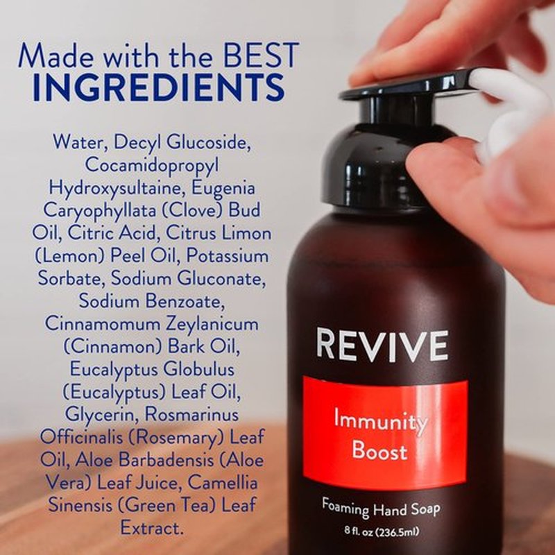 Immunity Boost Foaming Hand Soap 2 Pack by Revive Essential Oils - 100% Pure Therapeutic Grade, For Diffuser, Humidifier, Massage, Aromatherapy, Skin & Hair Care