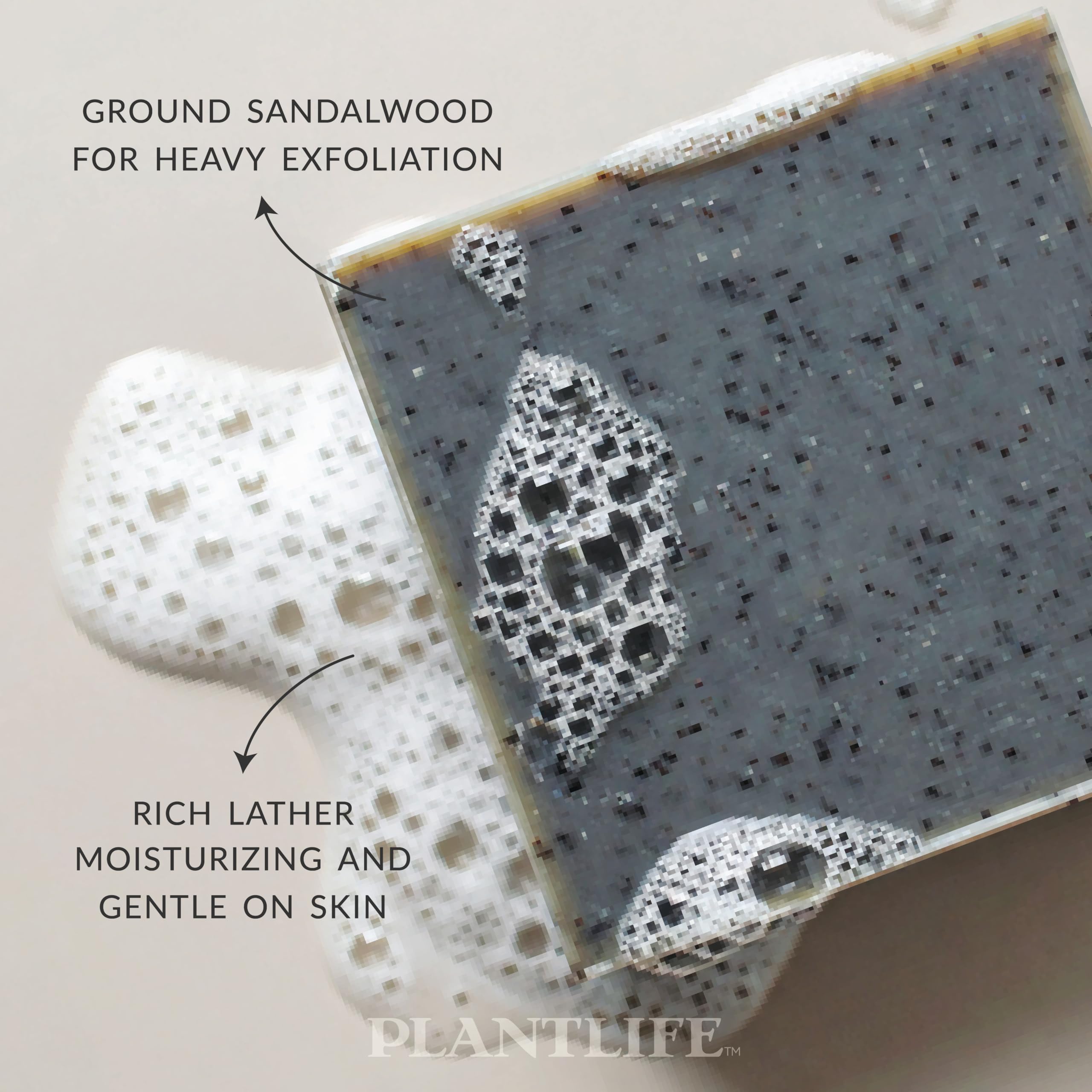 Plantlife Sandalwood 3-Pack Bar Soap - Moisturizing and Soothing Soap for Your Skin - Hand Crafted Using Plant-Based Ingredients - Made in California 4oz Bar