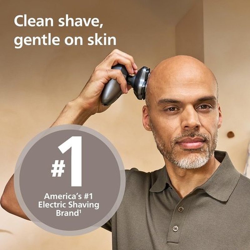 Philips Norelco Head Shaver Pro 7000 - Electric Shaver with 360° Flexing Head & ComfortCut Blades for Gentle, Clean Shave | Model HS7980/40