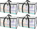 BALEINE Heavy-Duty Oversized Moving Bags - 4-Pack with Reinforced Handles for Clothes & Storage