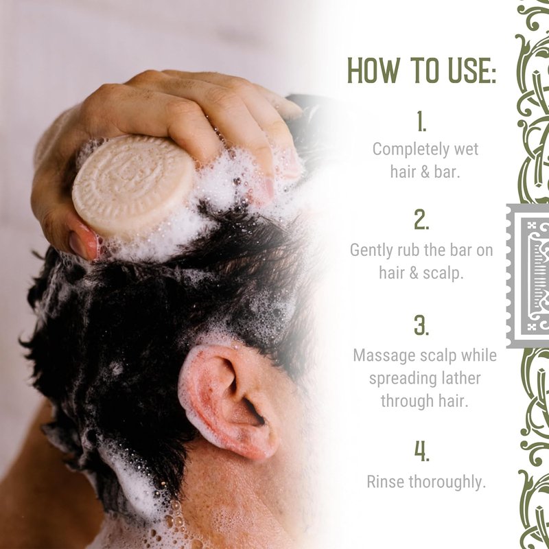 Viori Hamish & Co. Shampoo Bar - Citron & Ginger - Natural Men's Shampoo - Handcrafted with Islay Whiskey