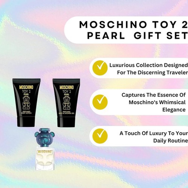Moschino Toy 2 Pearl Perfume Gift Set - Mini Splash Trio (0.17 Fl Oz) for Women