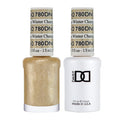 DND Gel Polish Set, Gold Collection, UV/LED Gel Polish and Air Dry Nail Lacquer, Matching Chip-Free Polish Duo, 780 Champagne Winter, 0.5 Fl Oz