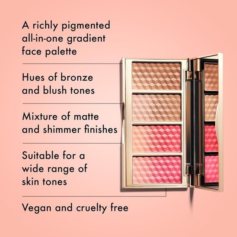 ICONIC LONDON Get Cheeky Face Powder Palette - Four Soft Matte & Shimmer Shades for a Glowy Look